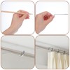 4 Pieces Single Curtain Rod Support, Silver Simple Curtain Rod