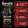 Pure Creatine Monohydrate Capsules - 270 Capsules, 3,500mg per Serving
