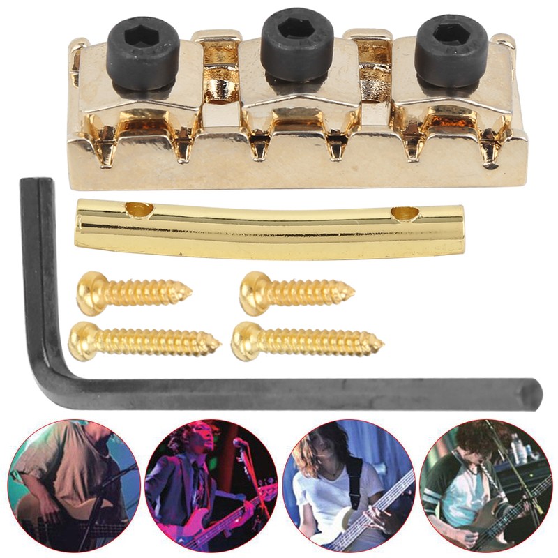 Electric Guitar String Lock Nut with Headstock String Retainer Bar