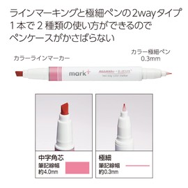 KOKUYO PM-MT200-5S2 Highlighter, 2-Way Color Marker, Marktus, 5 Color Set