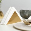 AWYY Zeaying038 Triangular Napkin Holder, Vertical Golden Napkin Holder Gold