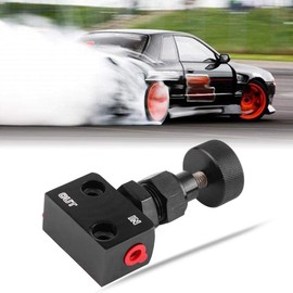 Universal Lab Brake Valve - Universal Aluminium Brake Dosing Valve Car Brake Shut-off Valve Motorsport Pressure Regulator (Black)