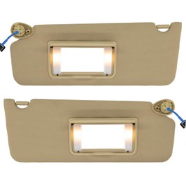 NHILES Driver & Passenger Side Sun Visor Fits for Honda Pilot 2016-2022 Honda Ridgeline 2018-2020 Replacement Sun Shade # 83280-TG7-A12ZA 83230-TG7-A12ZA (Shadow Beige)