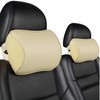 Aukee Car Neck Pillow Soft Memory Foam Leather Headrest for