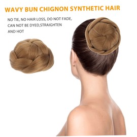 SAFIGLE Braid Hair Bun Extension Claw in Hairpiece for Short Hair Real Touch Easy to Use