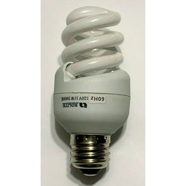 Rolite 11W -120V 5000K (Daylight) E26 Base Mini Spiral CFL Light Bulb (6 Pack)
