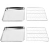 AIKKIL Baking Sheet with Rack Set [2 Sheets + 2