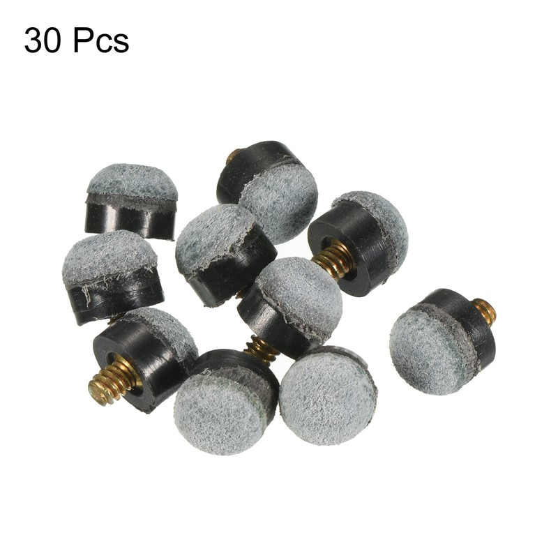 PATIKIL 12mm Dia Screw-on Pool Cue Tips, 30 Pack Billiard