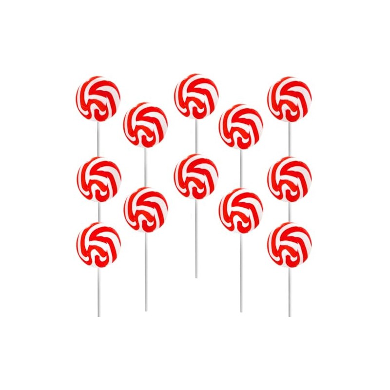 Red Swirl Swirls Lollipop Candy, Mixed Fruit Flavor, Individually Wrapped