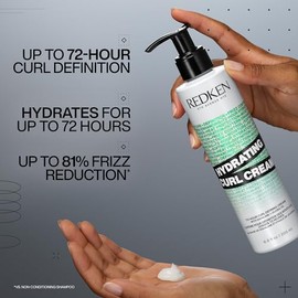 REDKEN- Hydrating Curl Cream | Crema para hidratar rizos hasta 72 hrs con protección térmica de hasta 230°C para cabello rizado u ondulado | Formulado