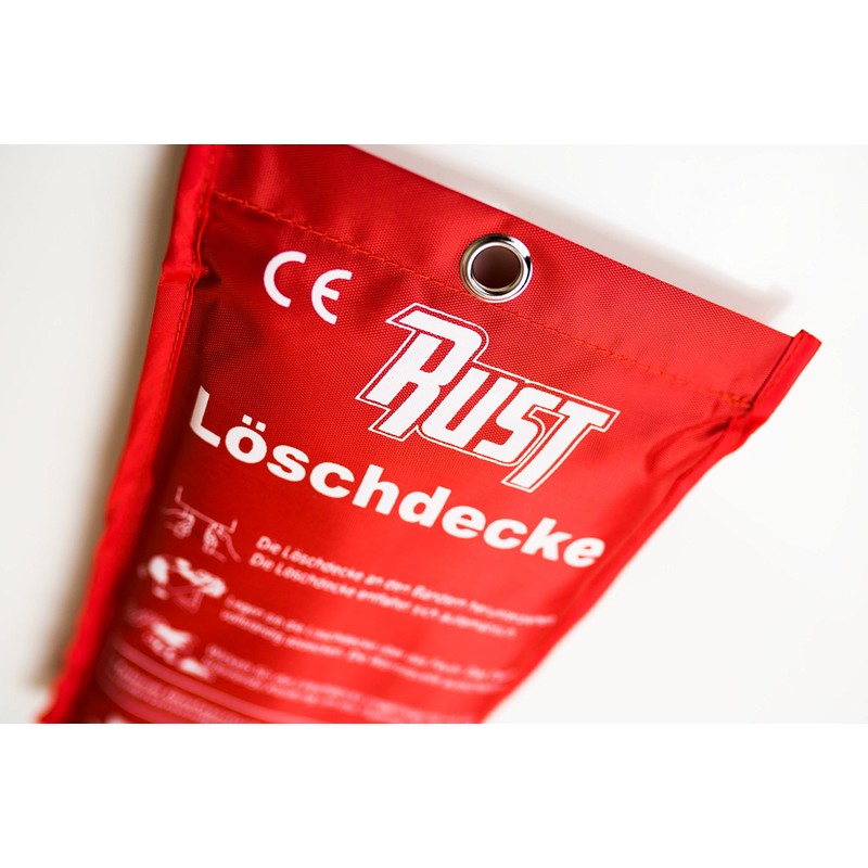 Rust Fire Blanket Emergency Equipment 100 x 100 cm Immediate
