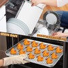 Stainless Steel Baking Sheet with Rack Set, E-far 12.4”x9.7” Cookie