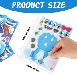 Make-a-Face Sticker, 24 Sheet Make Your Own Animal Stickers Sea Animals Face Stickers for Children Kids Party Supplies Gifts for Scrapbook Cups Phone Computer DIY - Sea Animal