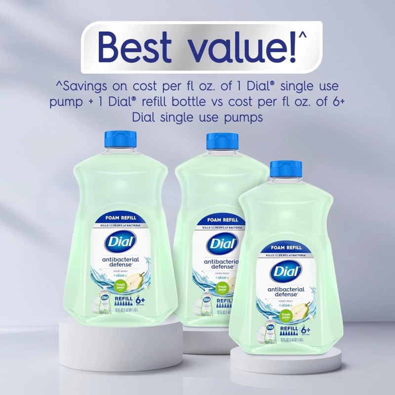 Dial Antibacterial Fresh Pear Hand Soap Refill 52 Fl Oz