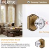 CLCTK Crystal Glass Dummy Door Knob, Hall and Closet Antique