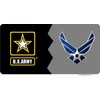Army/Air Force House Divided Photo License Plate