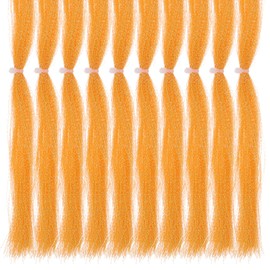 PATIKIL Crystal Flash Fly Fishing Line, 10 Pack Sparkle Fly Tying Material Kit Holographic Dry Flies Thread Supplies for Making Fishing Hook Lure Flies, Orange