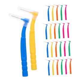 Cepillo Interdental 30 Piezas, Cerdas de Nylon, Plástico, Portátil y Ligero, para Aparatos y Muelas del Juicio, Viaje y Familia