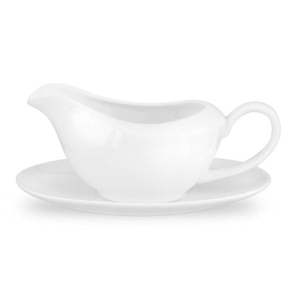 Royal Worcester 0.34 Litre Gravy Boat and Stand, Set of 1, White