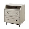 Walker Edison Florence 2 Drawer Open Top Side Table with