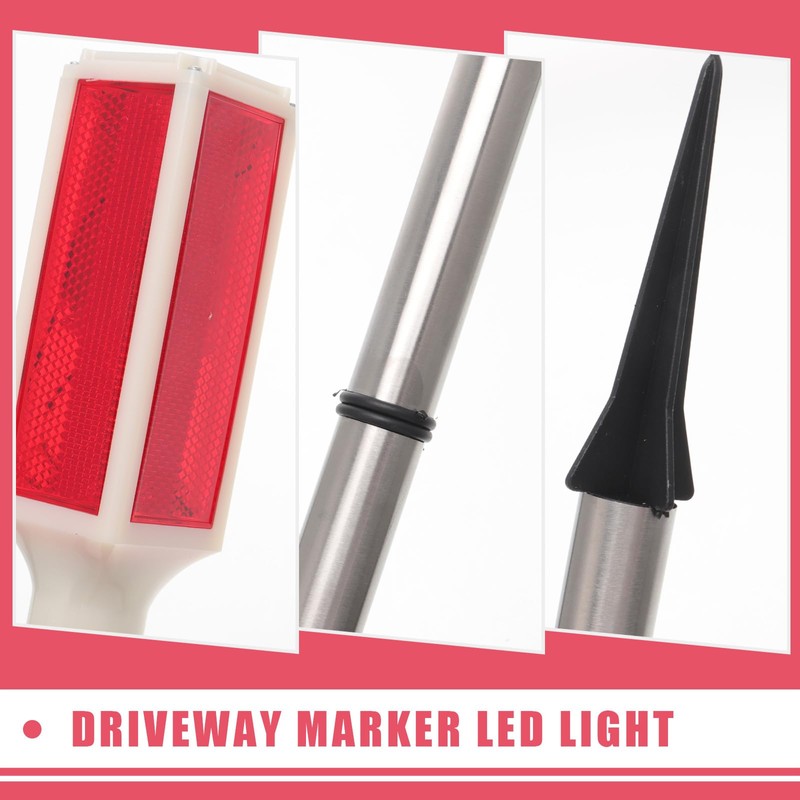 Solar Driveway Marker Lights 30.31 in Metal Stake Solar Powered