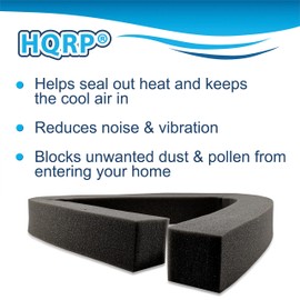 HQRP Foam Air Conditioner Insulating Seal for Duck Brand 284423 Replacement, 2 1/8" x 2 1/8" x 43"