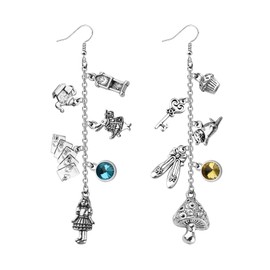 OKEYCH Alice Movie Inspired Gift Alice Movie Elements Earrings Wonderland Fan Jewelry Alice Fan Merch (Alice Movie Elements EC)