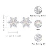 Sterling Silver Snowflake Earrings Necklace Bracelet: Winter Pendant Jewelry With