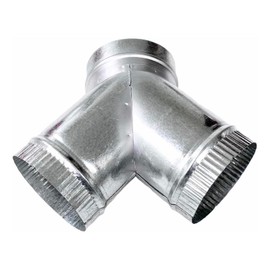 Yee De 4 Pulgadas de Diámetro Para Ducto Circular De Lámina Galvanizada Calibre 26