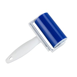 WENKO Easy Permanent Clothes Roll with Cover - Lint Roller, Washable, Polypropylene, 6.5 x 19.5 x 6.5 cm, White