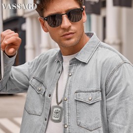 VASSAGO Allah Medallion Pendant Necklace Islamic Allah Symbol Necklace Stainless Steel Islamic Muslim Religious Charm Jewelry Gift for Women Men (S-Allah Necklace)