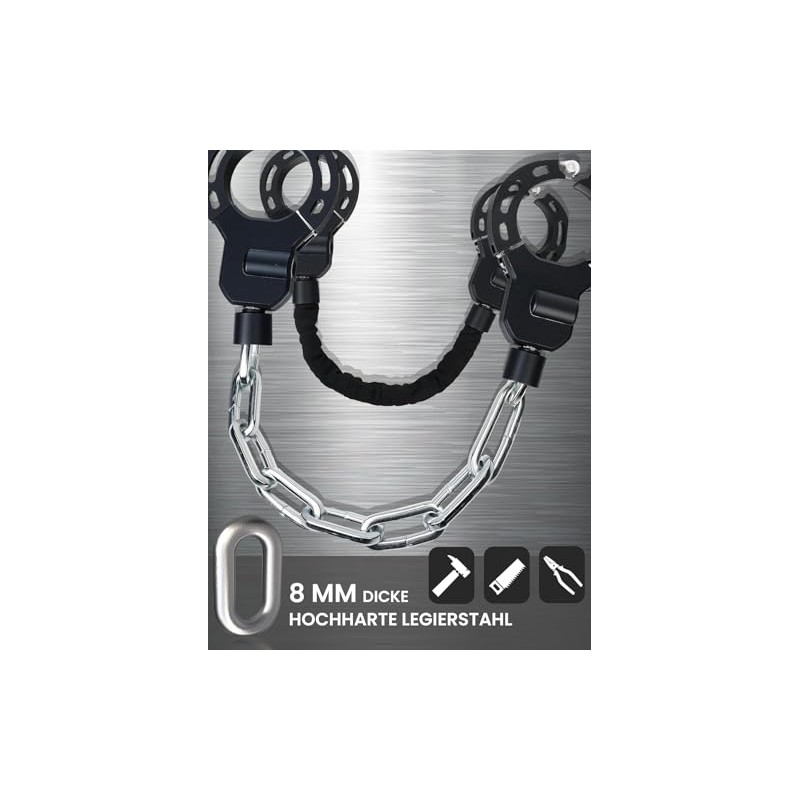 90 cm Hardened Steel Handcuff Lock - Anti-Theft Device for