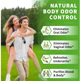 Gwynne Boody Magic Tabletas De Clorofila Natural Para El Olor Corporal Femenino Contiene 450 Mg De Clorofila Y Chlorella, Suplemento Desodorante...   