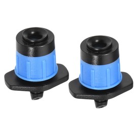 M METERXITY 10 Pack Irrigation Dripper Sprinklers - Gardens Lawn 360 Degree Adjustable Emitter Dripper Apply to Watering System (29mm Black, Blue)