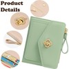 Farcauo Small Minimalist Wallet for Women and Girls Cute Green