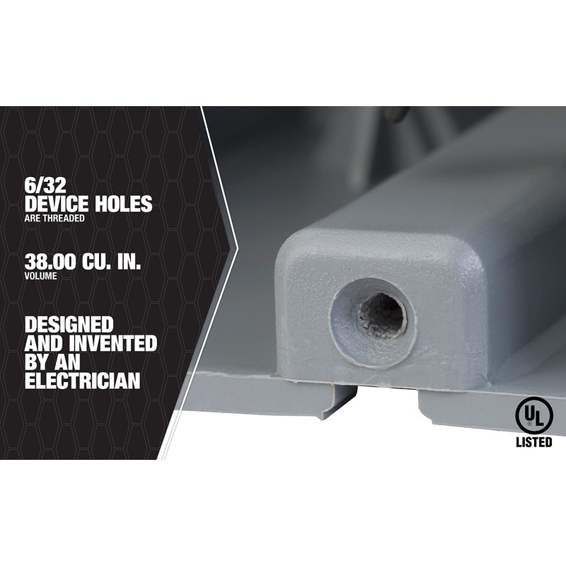 Southwire MSB1G One Gang Device Box with Depth Adjustable, Heavy