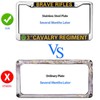 Third Cavalry Regiment Rattle-Proof License Plate Frame Cavalry Regiment US