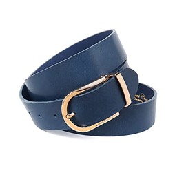 Anthoni Crown Women's Leather Belt, darkblue