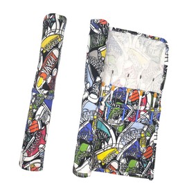 Funny live Paint Brush Holder Art Supplies, Artist Paint Brush & Storage Organizer Roll-Up Case Bag, Protect Acrylic Oil Watercolor Paintbrushes (Canvas Shoes 22 Slot Pockets)