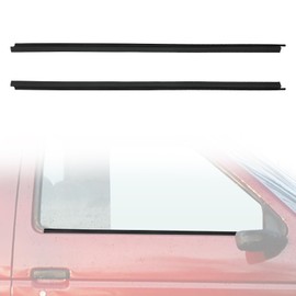 JDMON Weatherstrip Windows Trim Compatible with 1986-1994 Nissan Pickup D21 Hardbody, Door Outside Weather Stripping Moulding Trim Seal Belt, Replace 80820-01G00, 80821-01G00, 2PCS Black