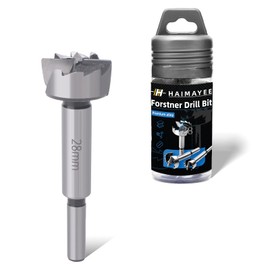 Forstner Drill Bit 28 mm Flat Wing Drill Multi-tooth Wood Drill High Quality Alloys Wood Drill Bit with Round Shank for Drilling in Wood, Plastic, Plywood