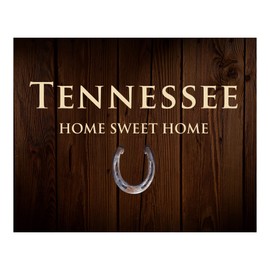 Tennessee Home Sweet Home - Inspirational American State Wall Art, Country Rustic Print For Home Decor Office Decor, Living Room Decor Aesthetic or Farmhouse Decor, Great Housewarming Gift - 8x10