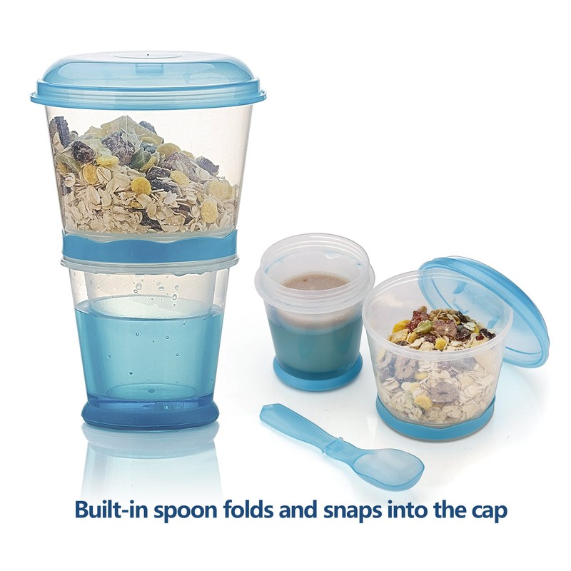 OVOY Cereal On the Go Cups Breakfast Drink Cups Portable
