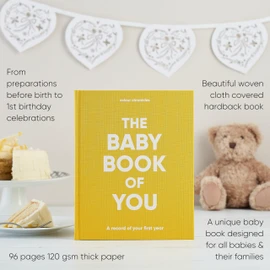 Colour Chronicles – Baby Memory Book | A Baby Book of First Year | New Baby & Gift for Expecting Parents | Forever a Keepsake | Cloth Cover Hardback Memory Journal | 8” x 10” | 96 Pages - Yellow