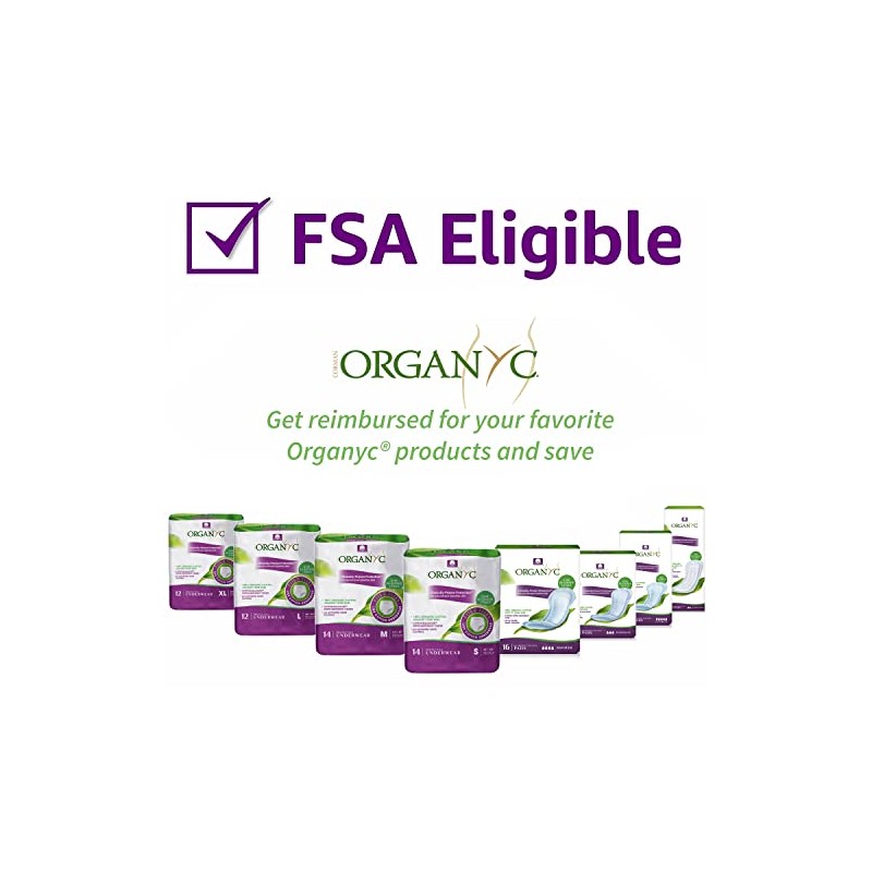 Organyc 100% Organic Cotton Inside and Out Light Incontinence Liners