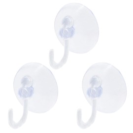 Kyuionty 30 Pack Suction Cup Hooks, 30mm Clear Plastic Suction Cups