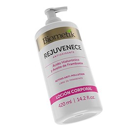 Biometik, Loción Corporal para Rostro y Cuerpo con Antioxidantes para el Rejuvenecimiento de la Piel, Sistema Rejuvenece con Ácido Hialuronico y Aceit
