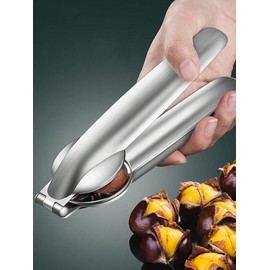 Chestnut Cutter Clip Peeler Nut Cracker Pecan Walnut Plier Opener 304 Stainless Steel Kitchen Tools with 1 Picks