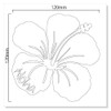 nc-smile Hawaiian Sticker Hibiscus Aloha (A, White)