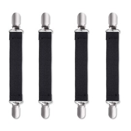 QoeCycth 4 Pieces Winter Elastic Glove and Mitten Clips, Extra Strong Stainless Steel Glove Clips for Kids Adults Dress Cinch Sweater Cardigan Shawl